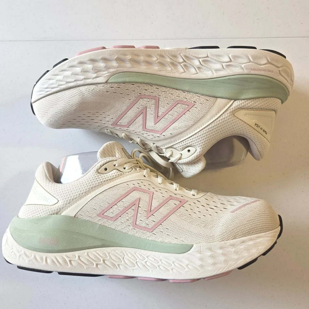 New Balance 1540v4 Made in USA Women 11 D Cream Pink Sage Running Shoes W1540TG4